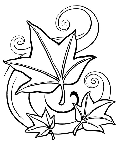 Coloring Pages Of Leaves Free Printables